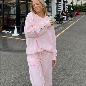 Starfit Smiley Sweat Pants & Sweatshirt